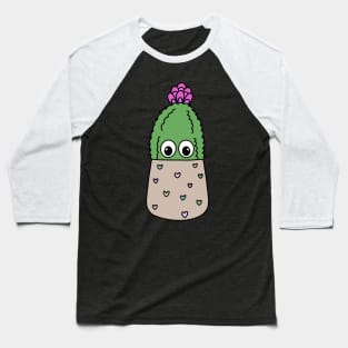 Cute Cactus Design #281: Cute Cactus In Dainty Heart Pot Baseball T-Shirt